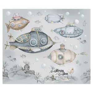 Dekornik, väggklistermärke submarines