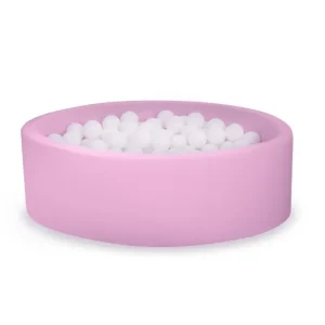 Rosa bollhav BASIC, 90×30 med vita bollar